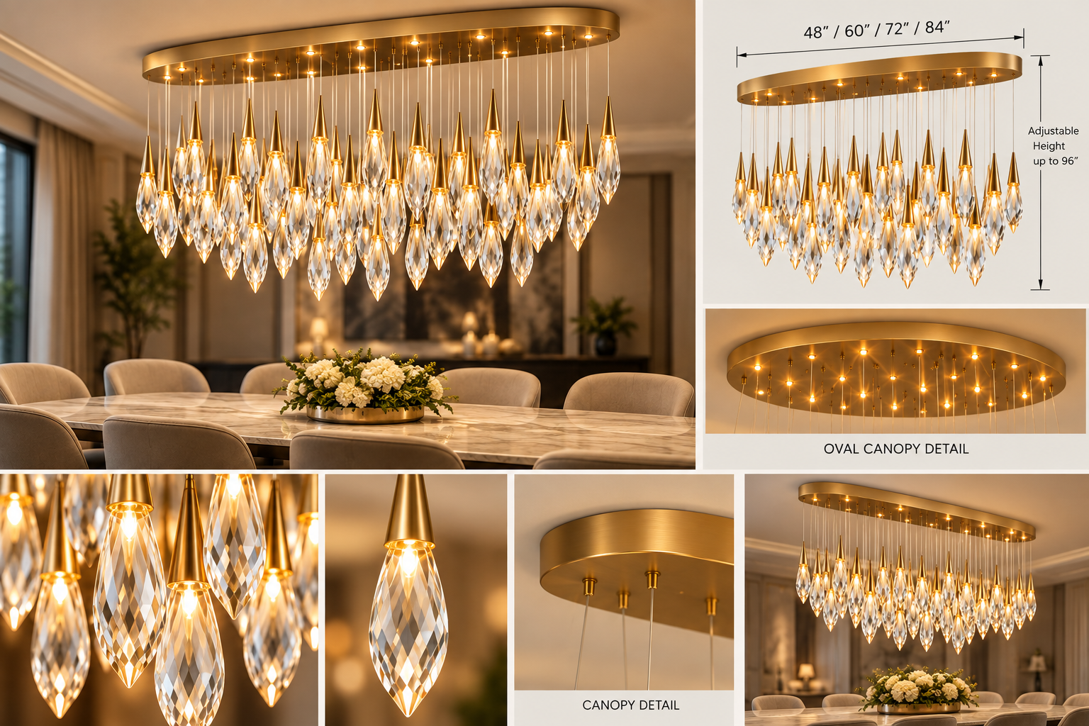 Custom crystal chandelier design